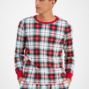 NWT Holiday Lane Men's Winterton Plaid Cotton Matching Family Pajama TOP M